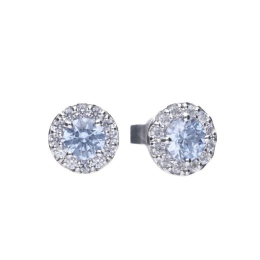 Picture of Pastel Blue Pave Set Stud Earrings