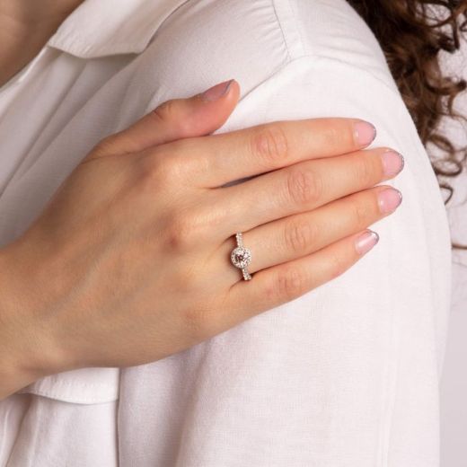 Picture of Pastel Pink Pave Set Ring