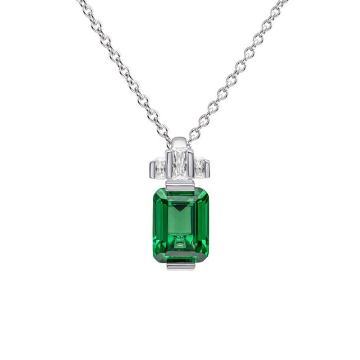 Picture of Emerald Cut Zirconia Pendant