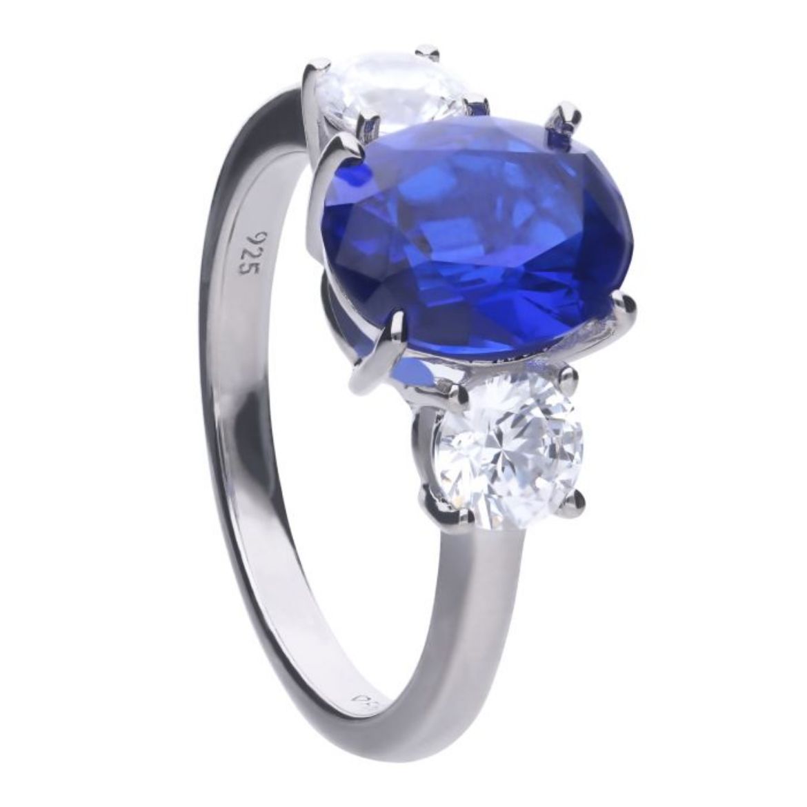 Picture of Sapphire Oval Trilogy Ring
