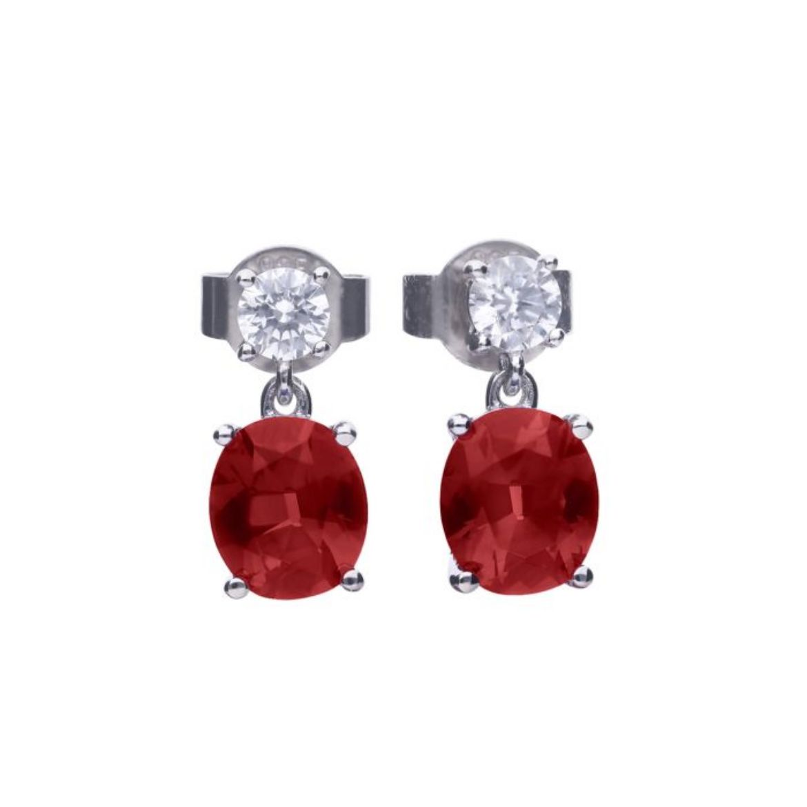 Picture of Ruby Oval Drop Earrings