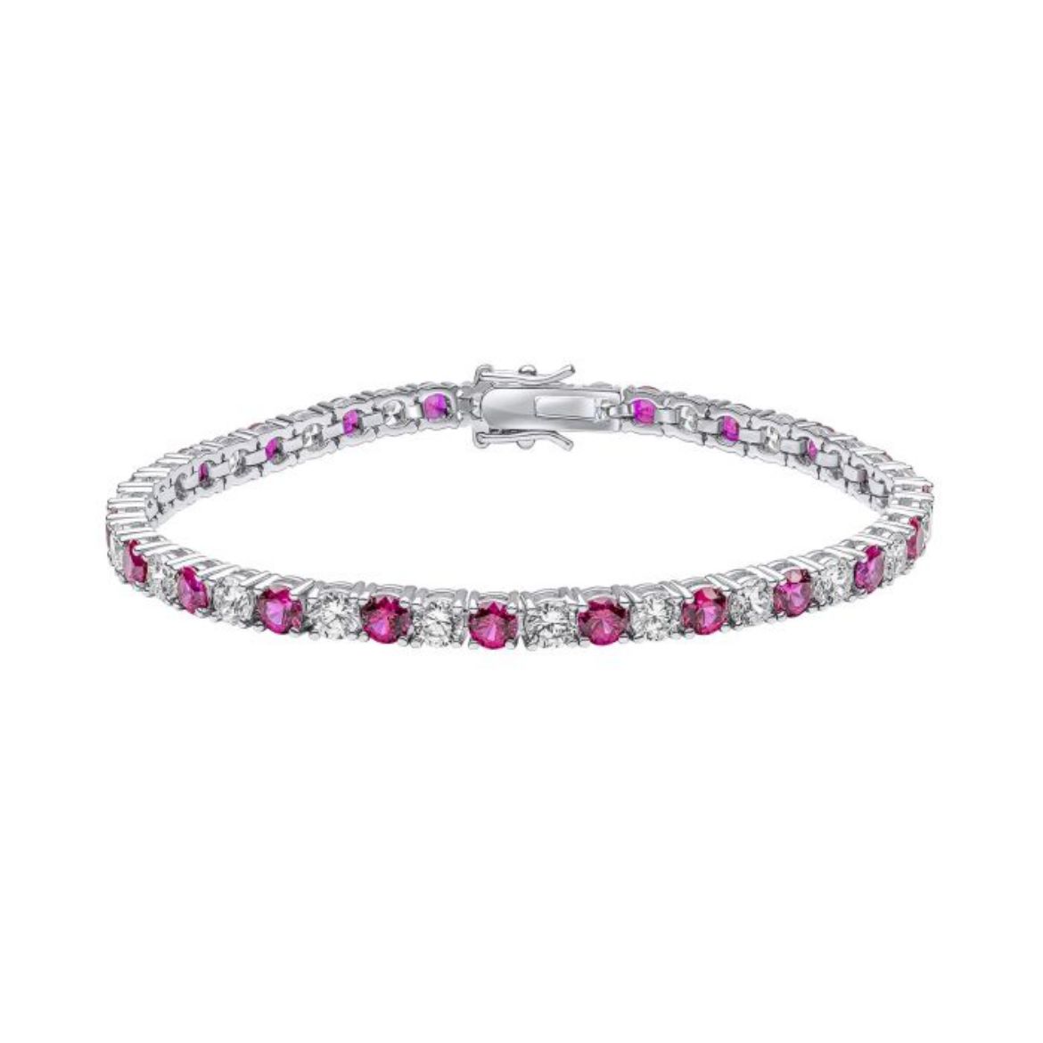 Picture of Ruby Oval Zirconia Tennis Bracelet