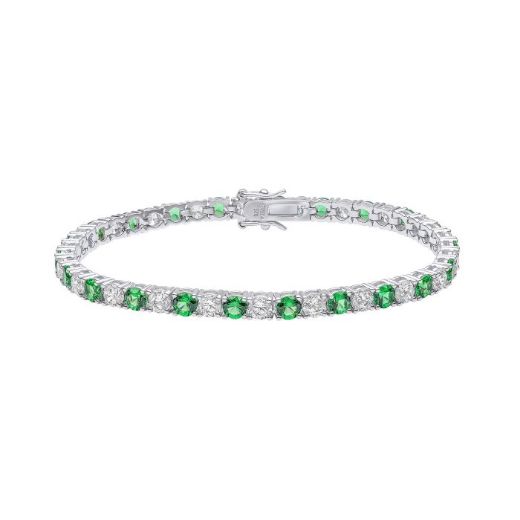 Picture of Emerald Oval Zirconia Tennis Bracelet