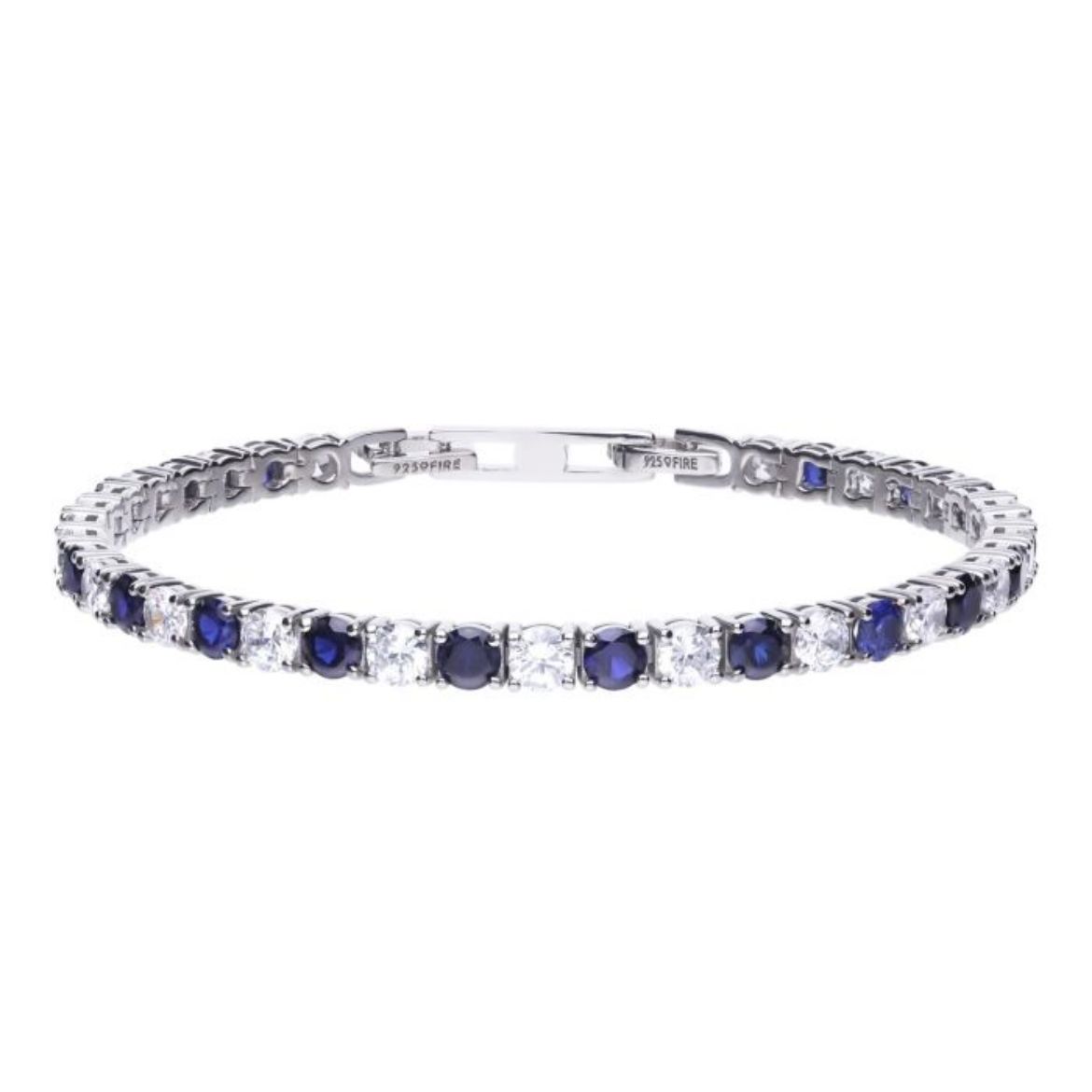 Picture of Sapphire Oval Zirconia Tennis Bracelet