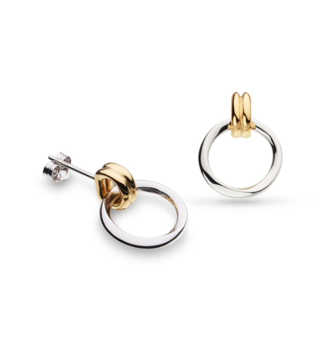 Picture of Bevel Unity Golden Drop Stud Earrings