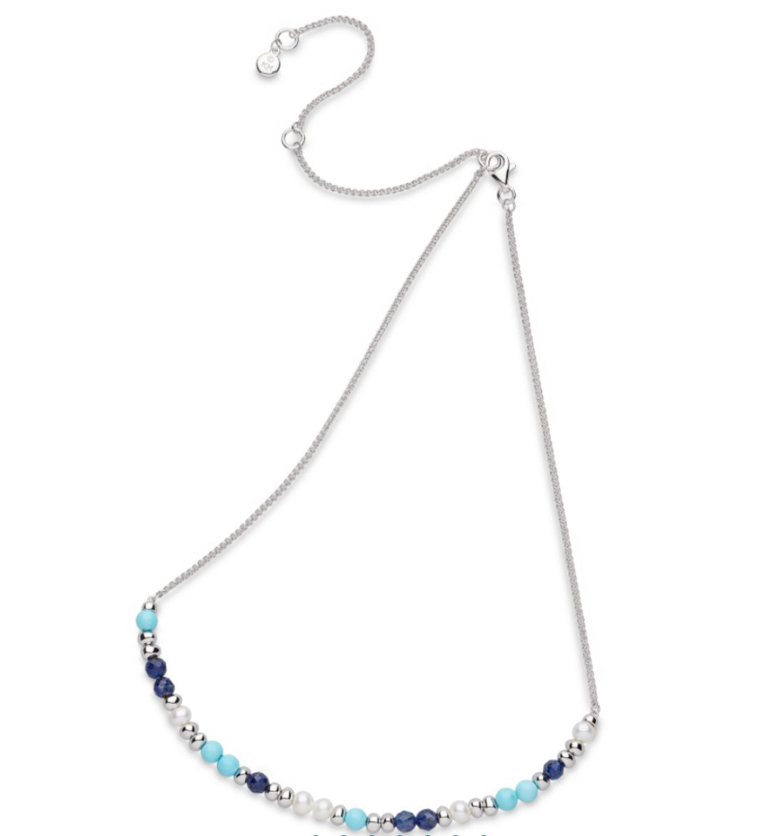 Picture of Coast Tumble Azure Gemstone Beaded Necklace