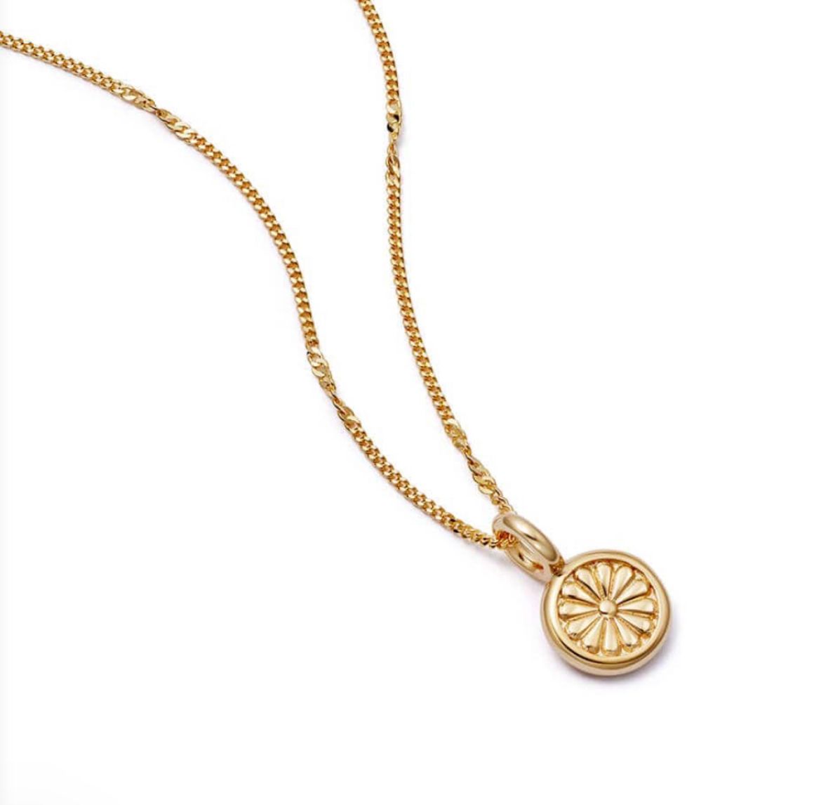 Picture of Daisy Bloom Mini Pendant Necklace 18ct Gold Plate