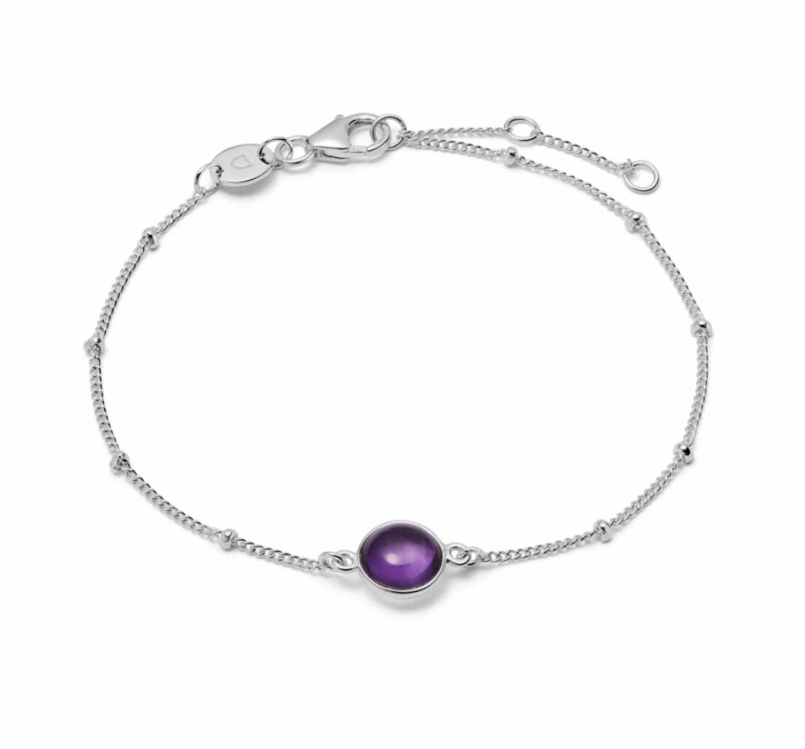 Picture of Healing Stone Bobble Bracelet Silver - Amethyst