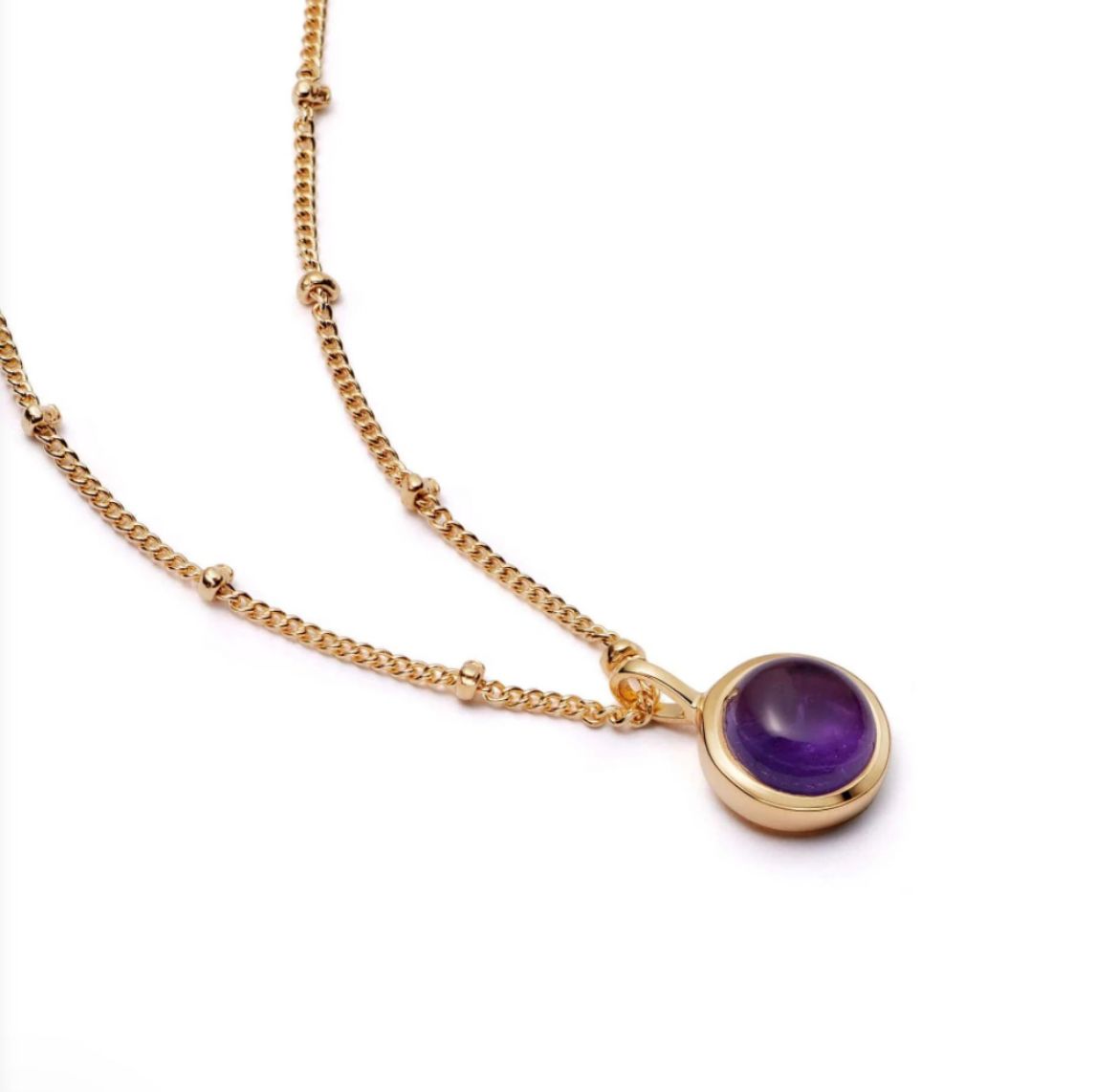 Picture of Healing Stone Necklace 18Ct Gold Plate - Amethyst