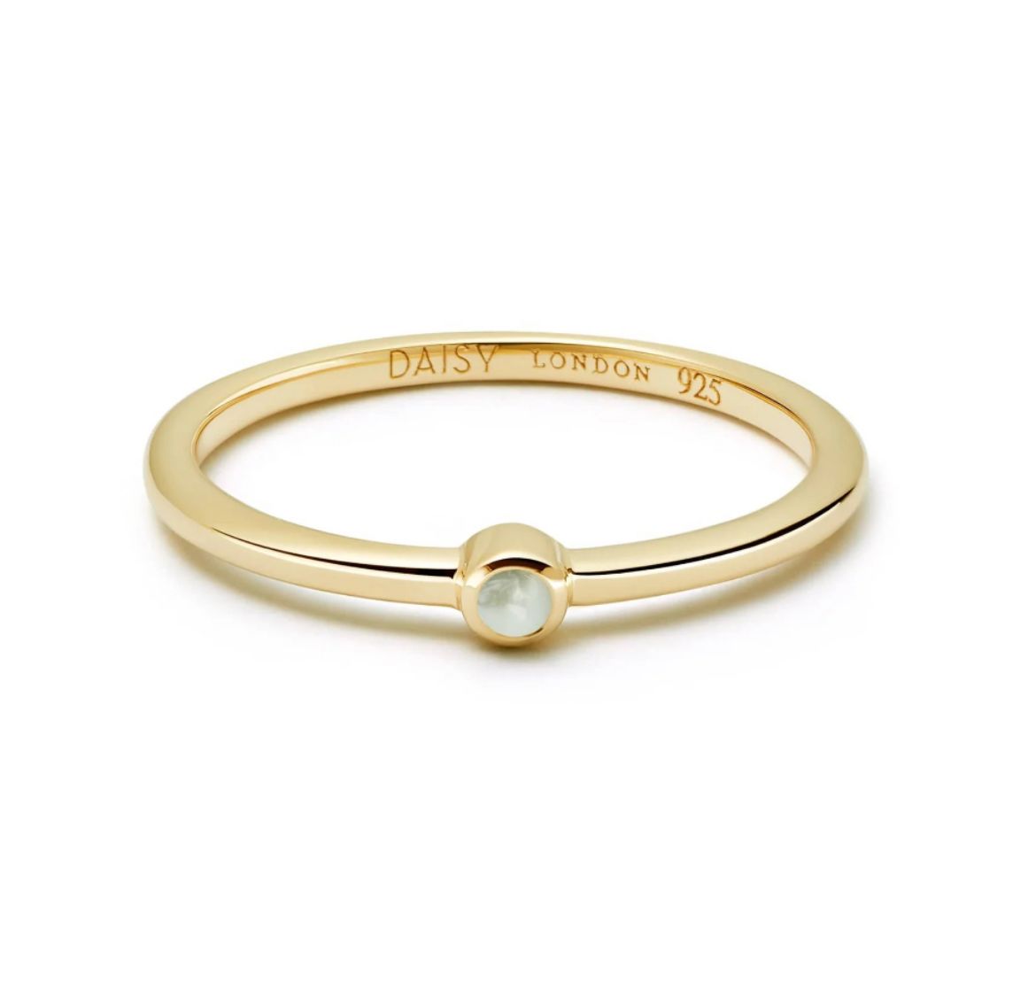Picture of Healing Stone Ring 18ct Gold Plate - Howlite