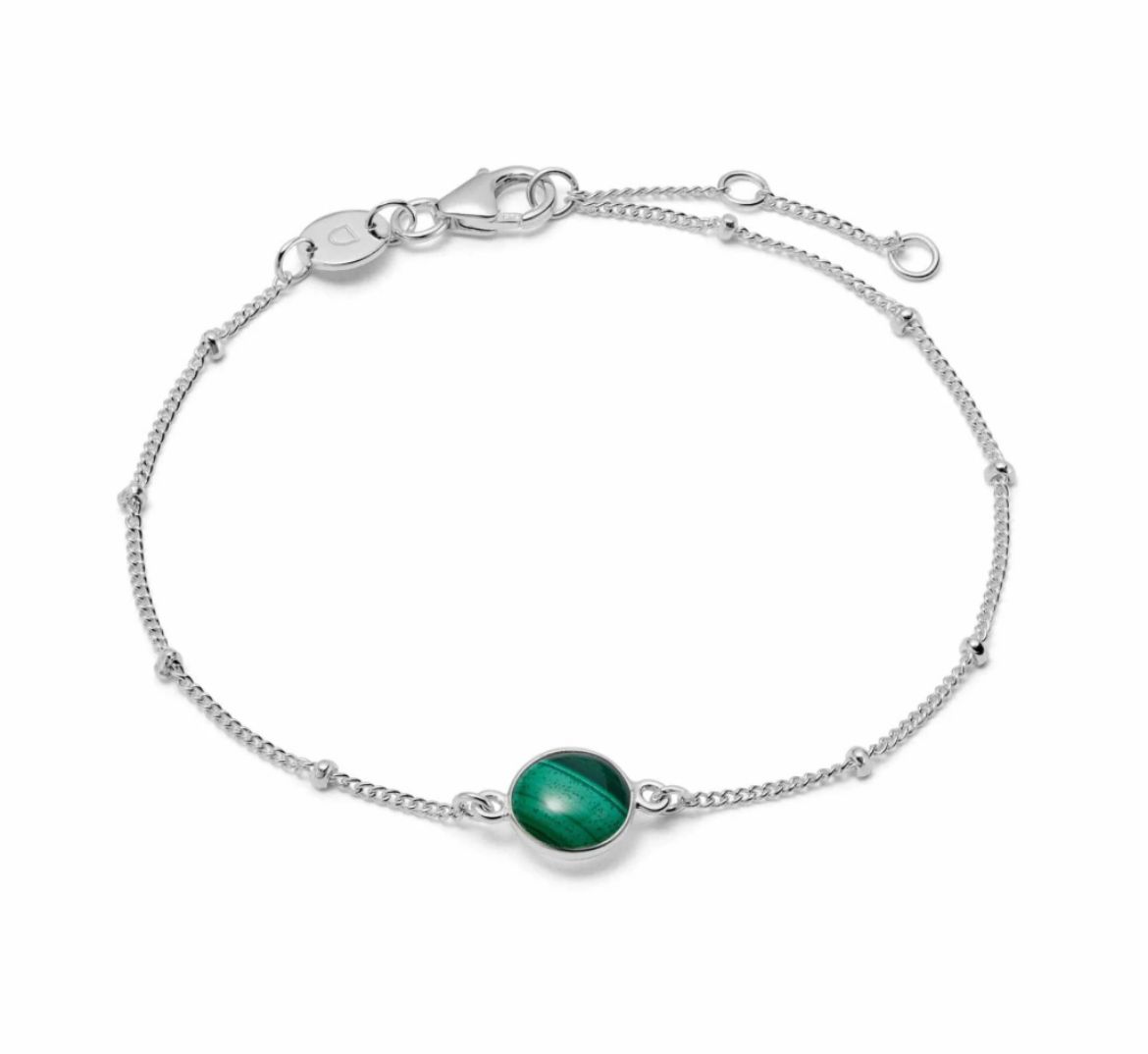 Picture of Healing Stone Bobble Bracelet Silver - Malachite