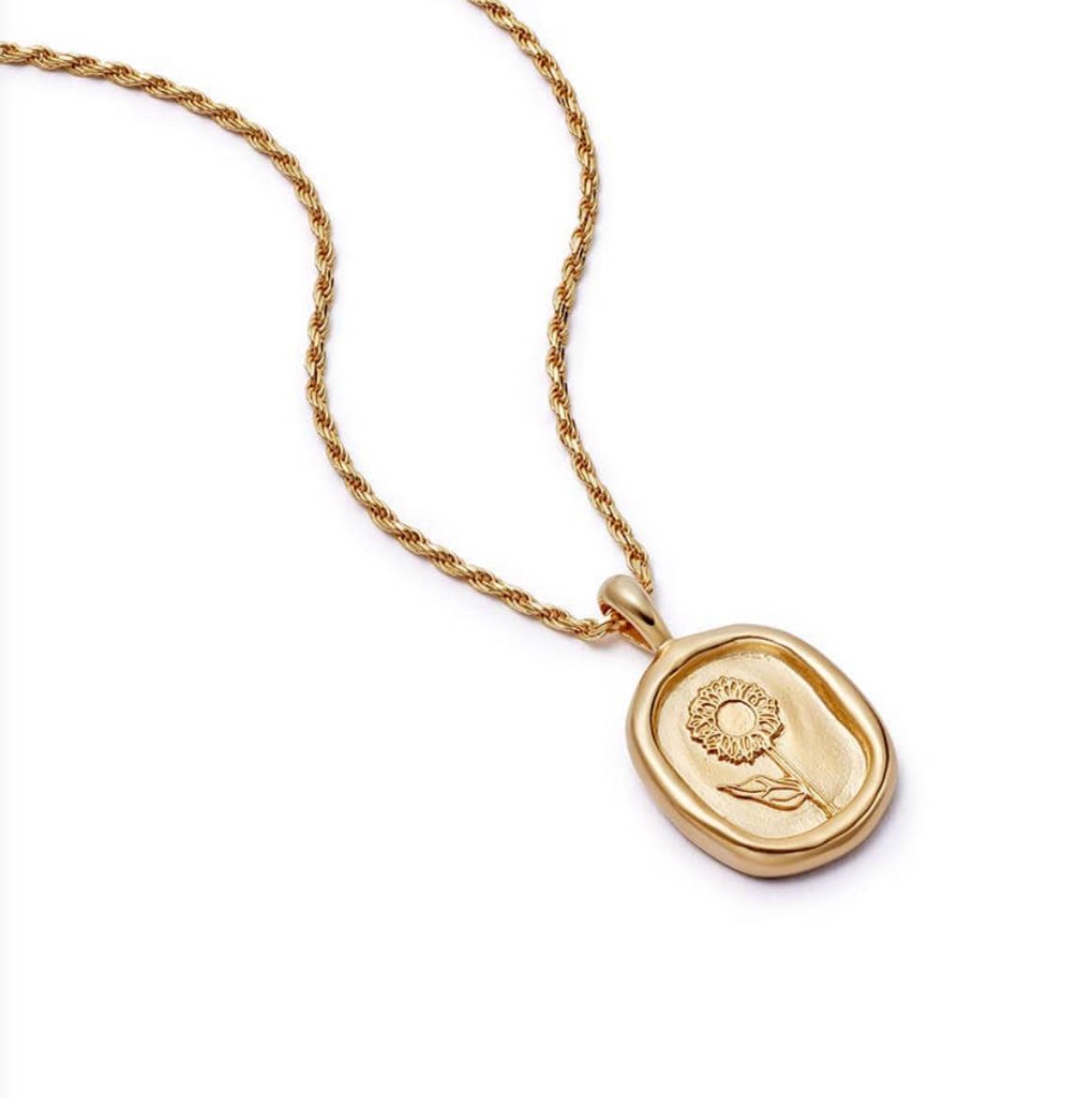 Picture of Floriography Sunflower Necklace 18Ct Gold Plate