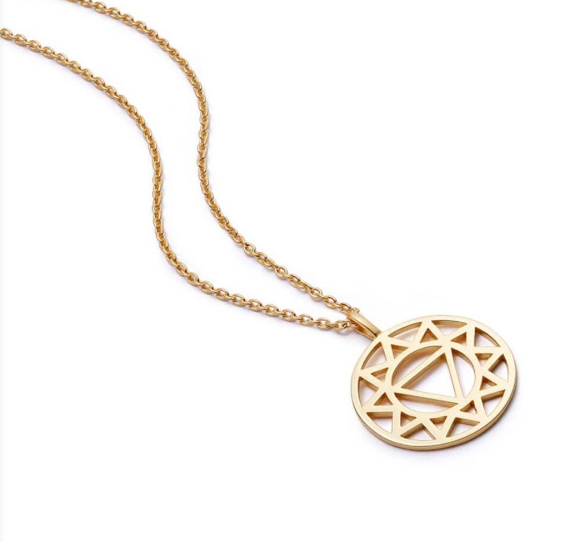 Picture of Chakra Solar Plexus Necklace 18ct Gold Plate 