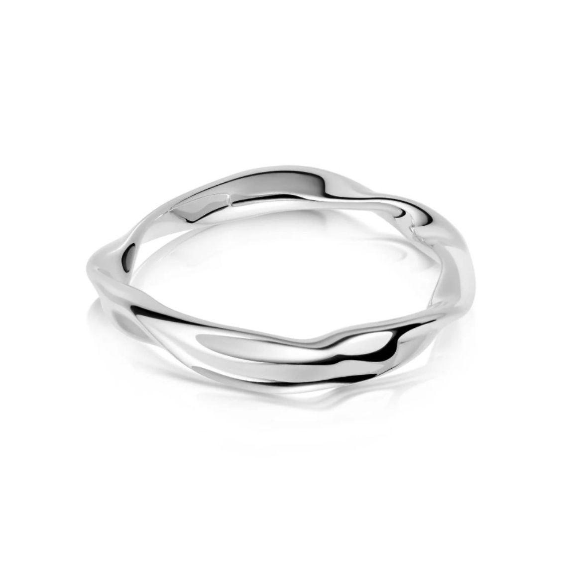 Picture of Estée Lalonde Silver Wavy Stacking Ring