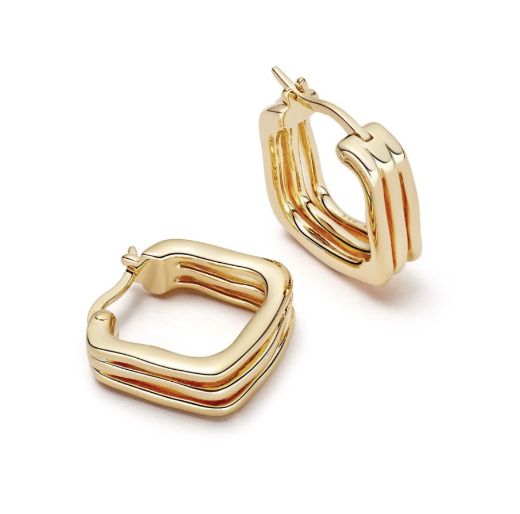 Picture of Estée Lalonde Sisterhood 18ct Gold Plate Hoop Earrings