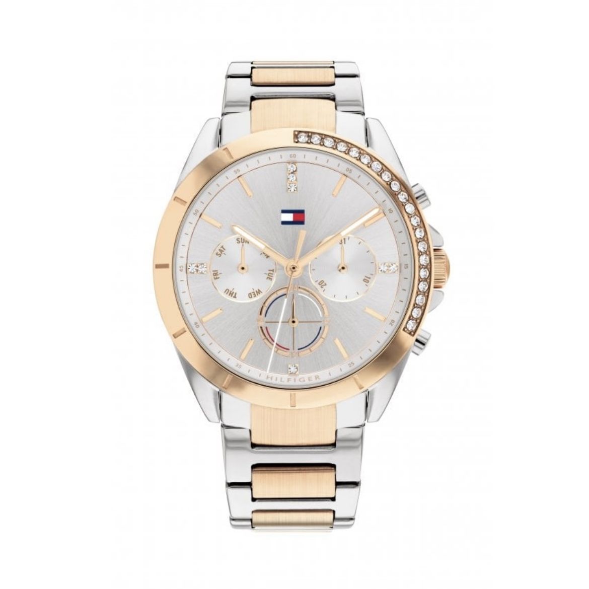 Picture of Rose Gold And Silver With Quarter Cubic Zirconia Bezel