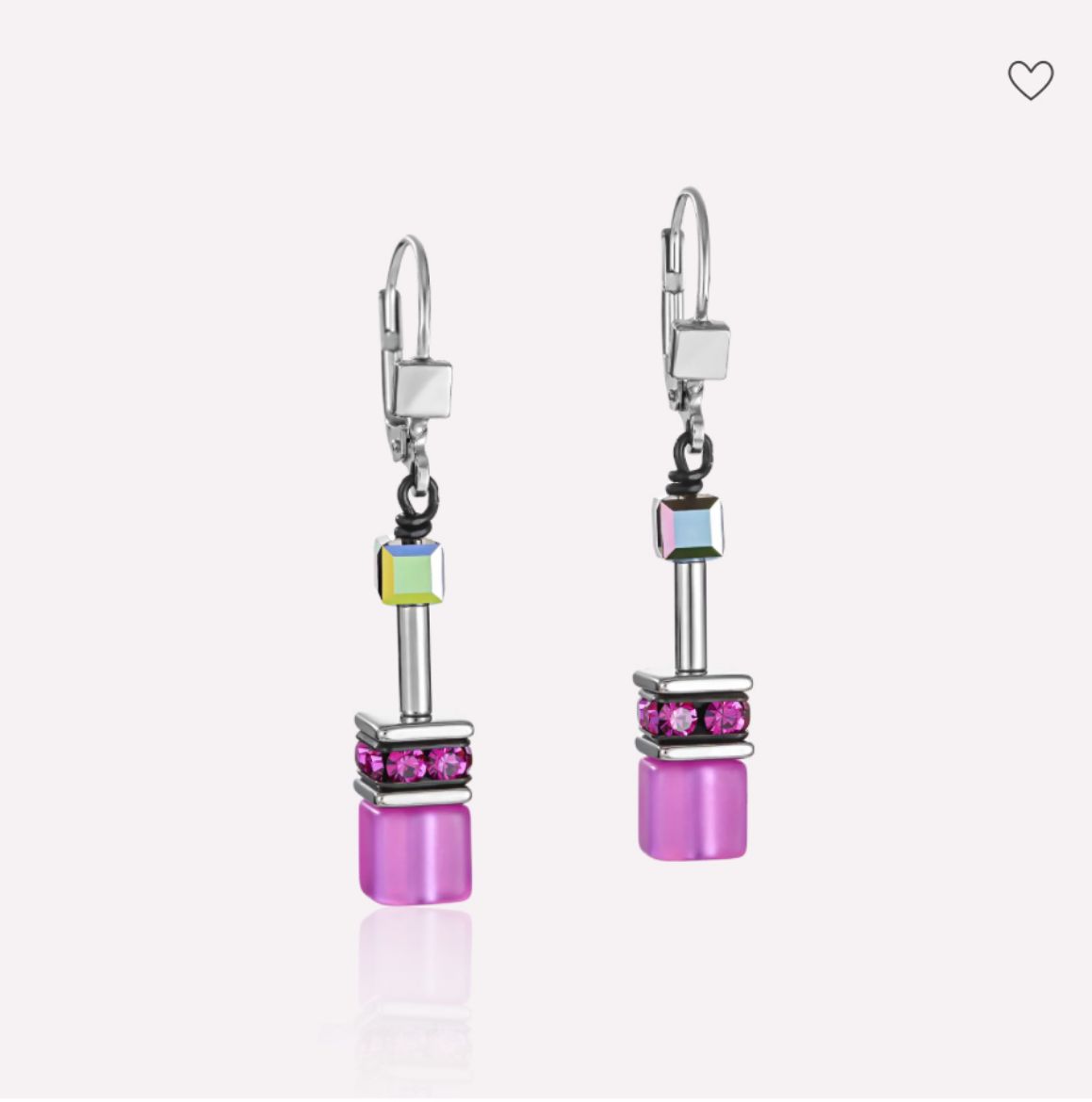 Picture of Pink Geocube Earrings