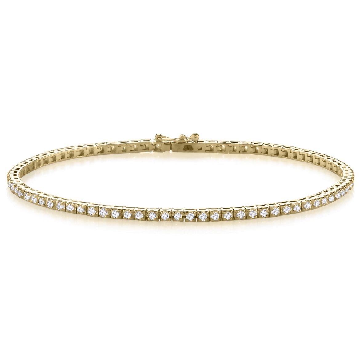Picture of 9ct Yellow Gold Diamond Tennis Bracelet
