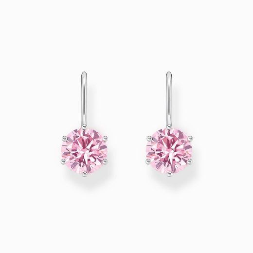 Picture of Pink Stone Hook Earrings 