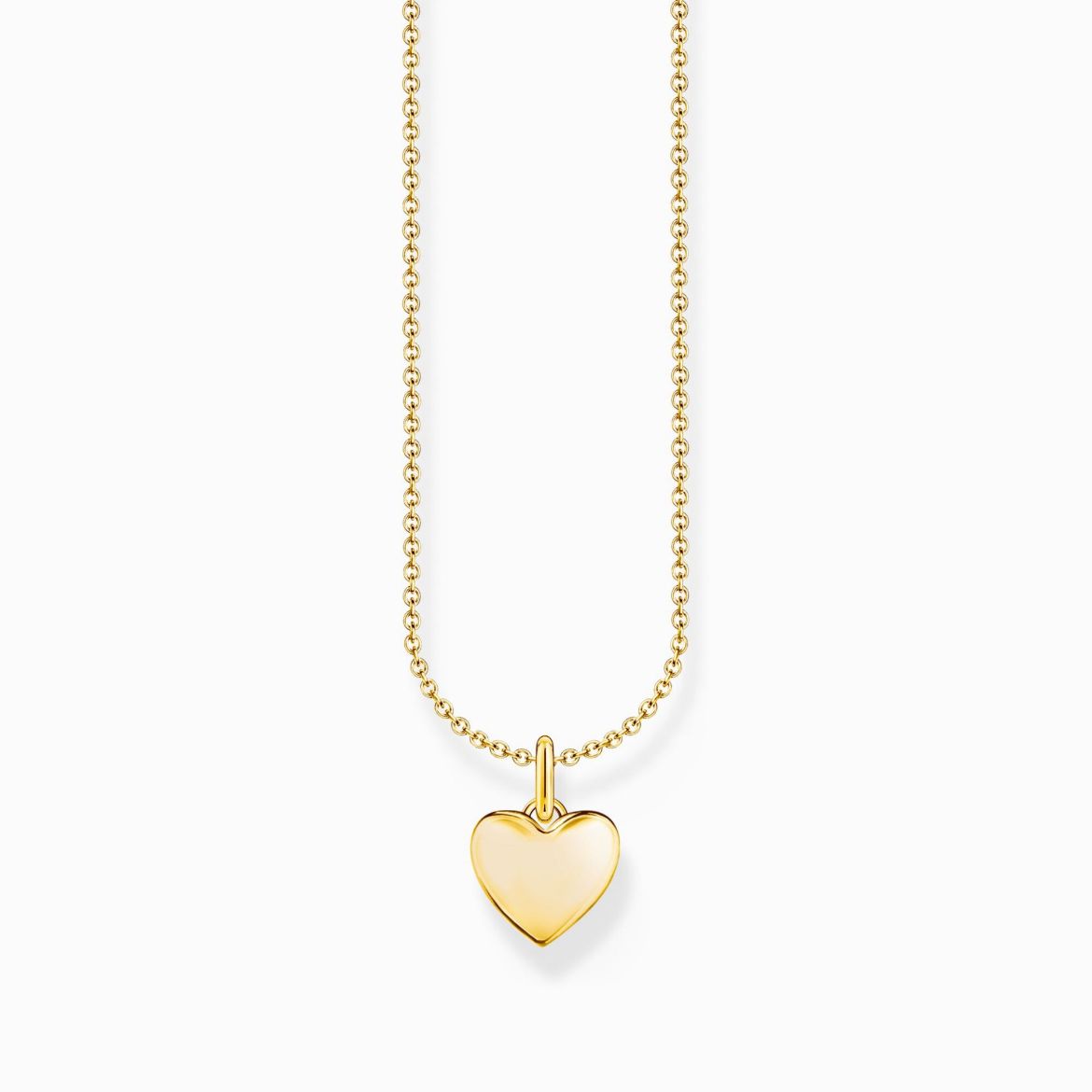 Picture of Puffed Heart Gold Necklace 