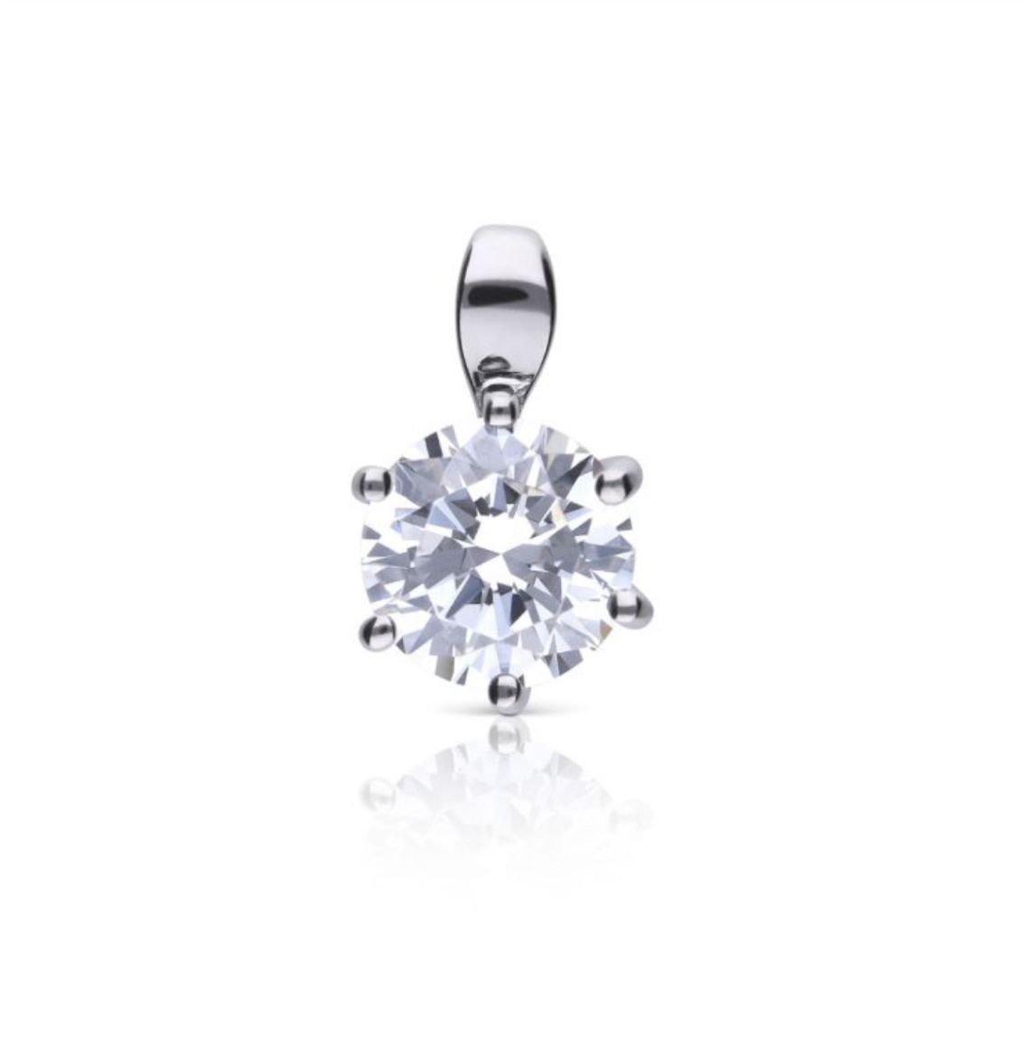 Picture of 2ct Solitaire Six Claw Set Necklace