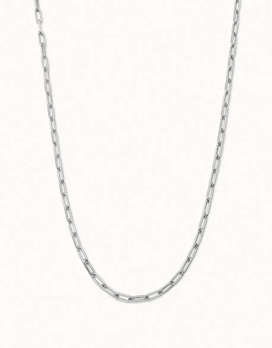 Picture of Cadena Long Paper Clip Style Silver Chain