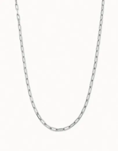 Picture of Cadena Long Paper Clip Style Silver Chain