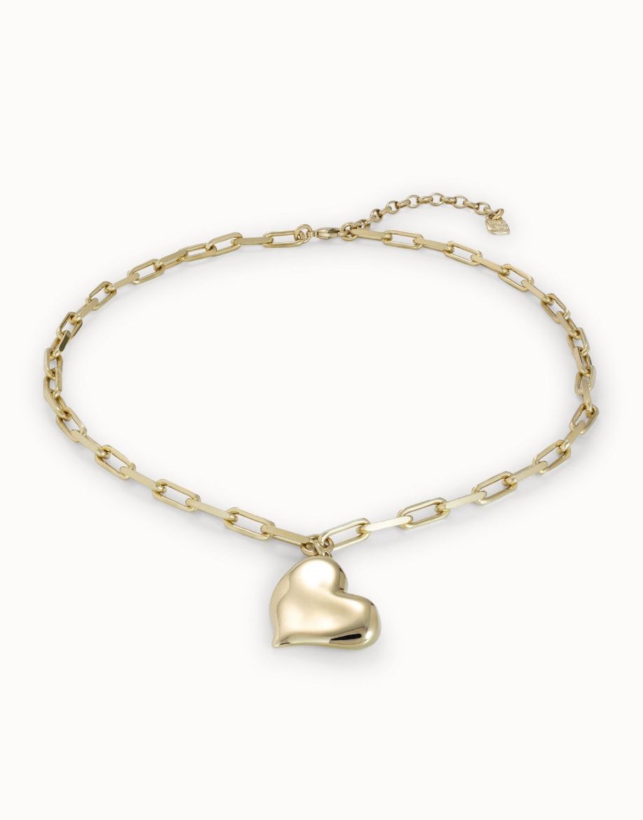 Picture of Heartbeat 18ct Gold Plated Paper Chain Necklace