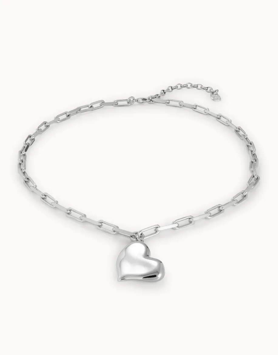 Picture of Heartbeat Silver Paper Chain Necklace