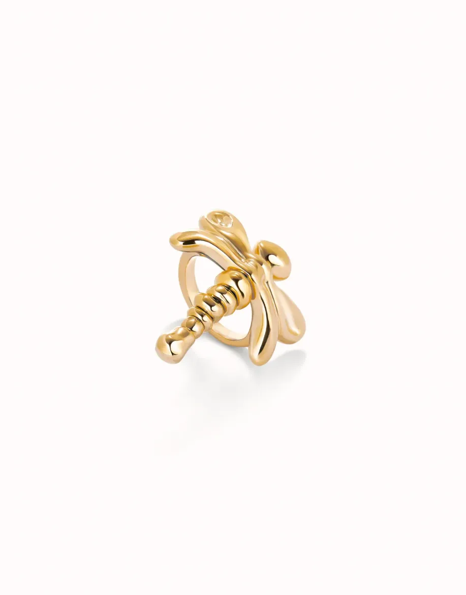 Picture of Dragonfly 18ct Gold Plated Ring