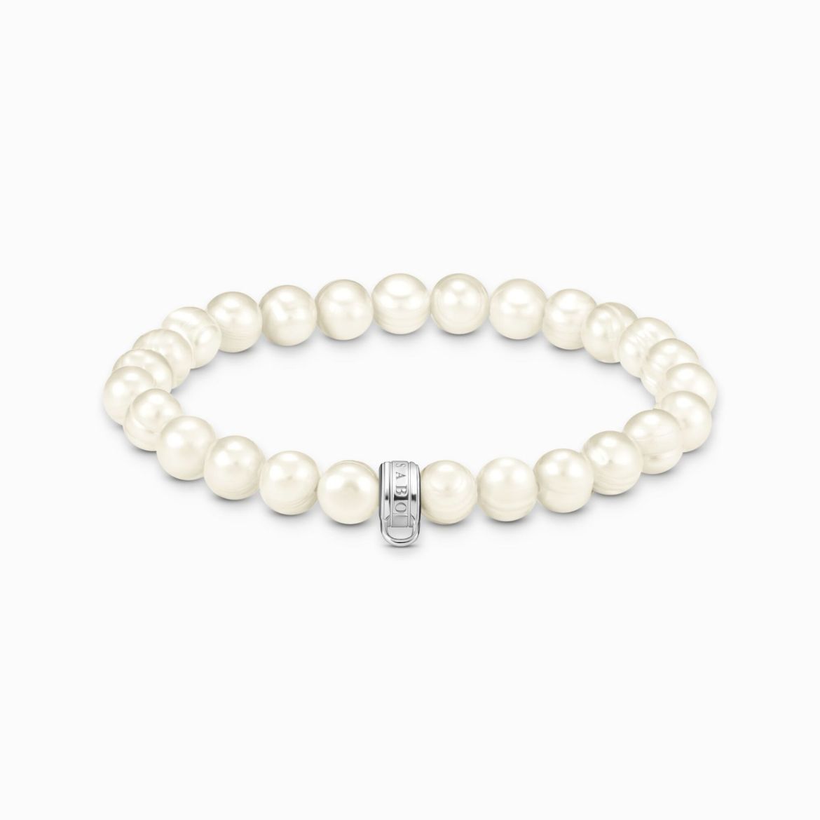 Picture of Freshwater Pearl and Silver Charm Bracelet 