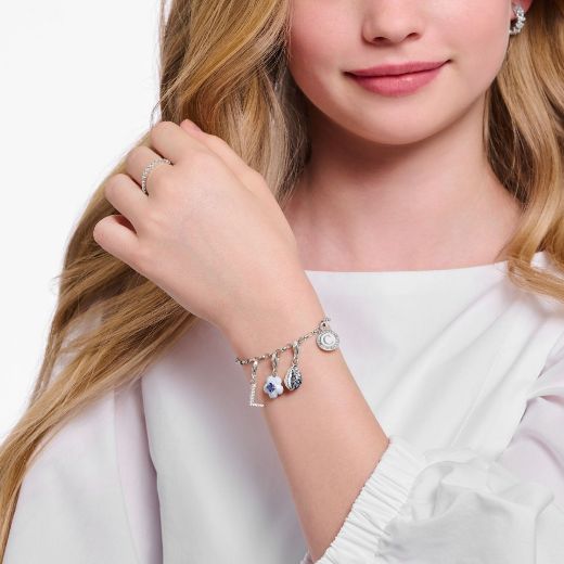 Picture of Charm Silver Bracelet with White Coin 