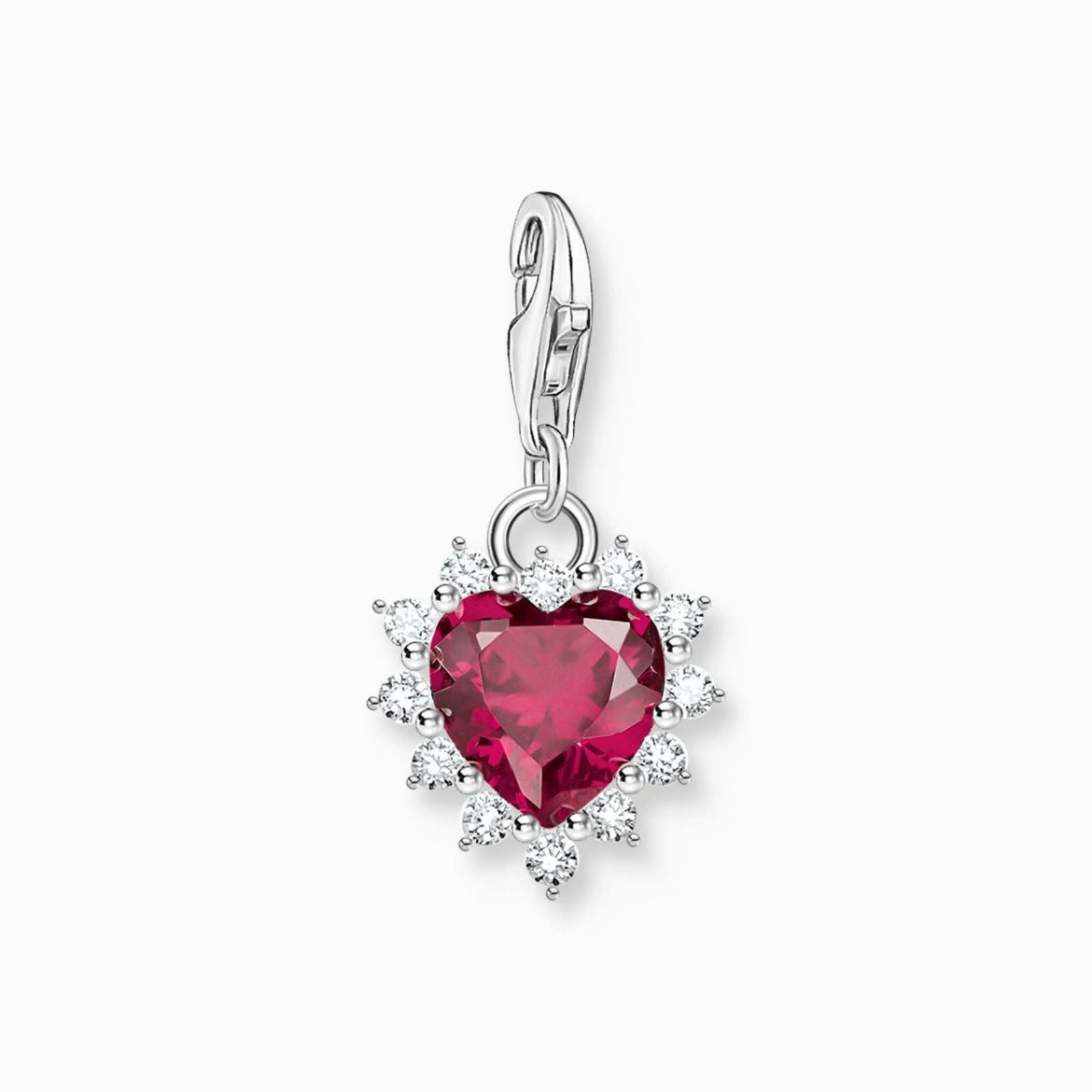 Picture of Red Stone Heart Charm 