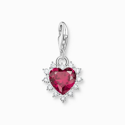 Picture of Red Stone Heart Charm 
