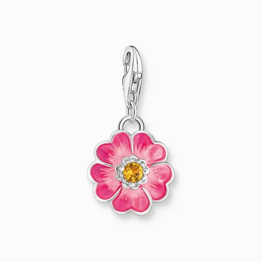 Picture of Pink Flower Charm Silver 