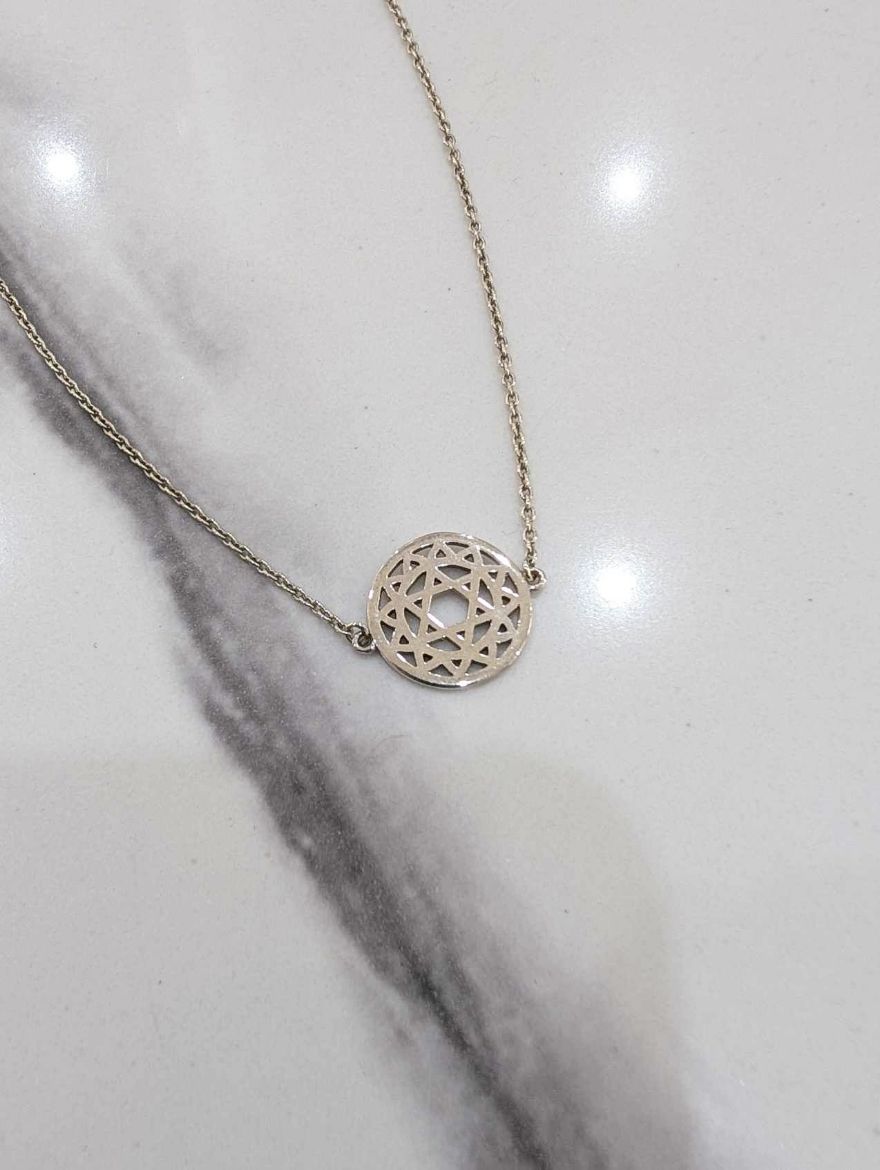 Picture of Heart Chakra Choker Silver Necklace 