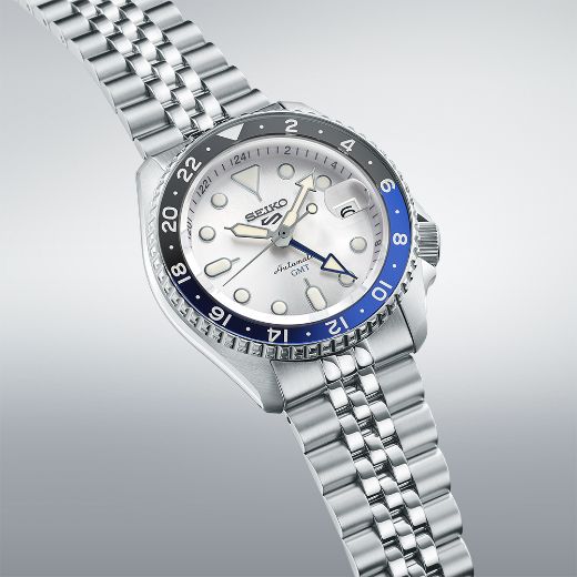 Picture of Seiko 5 Sports SKX GMT Sky Blue, Silver Cloud