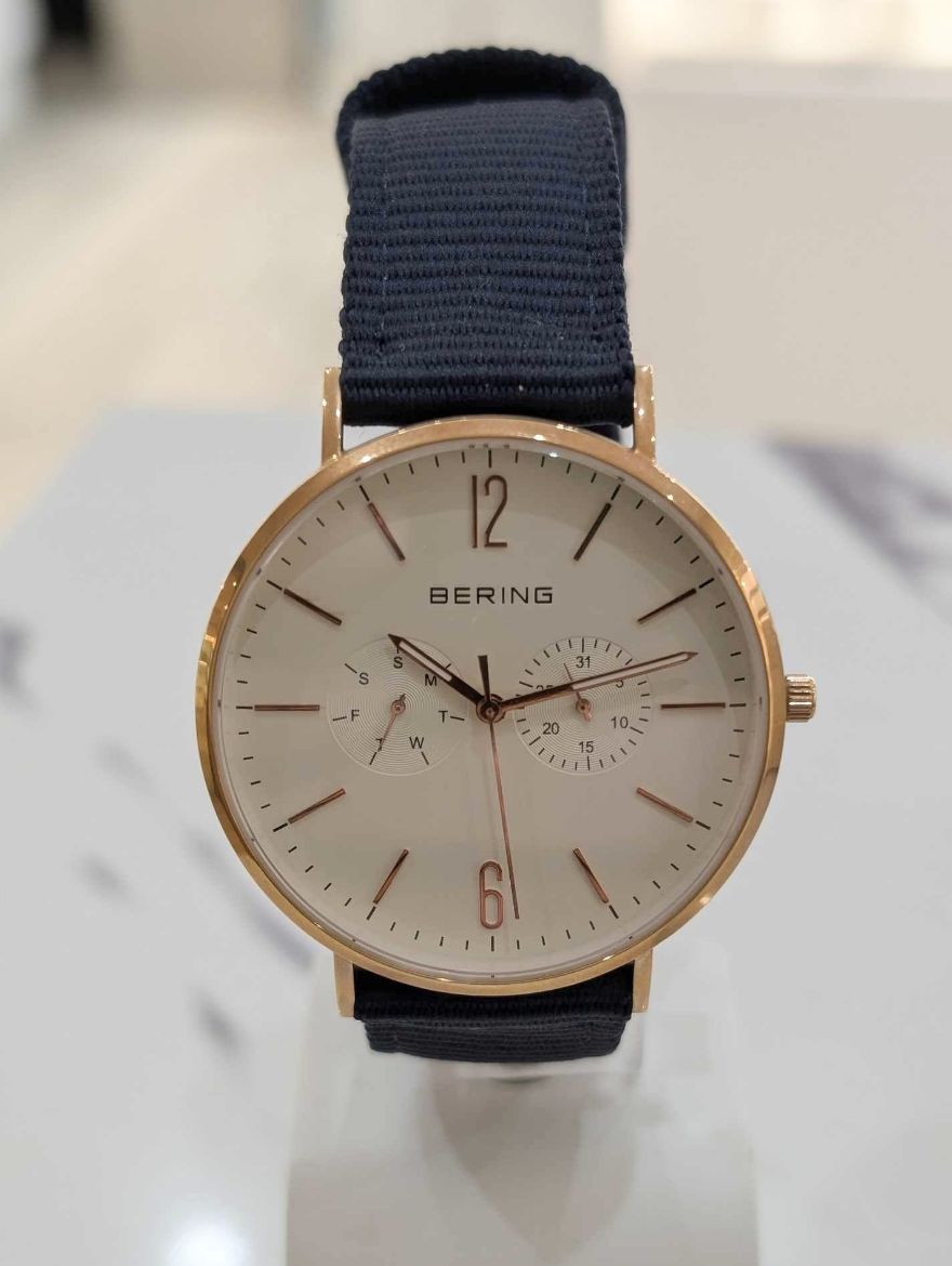 Picture of Bering Watch with Navy Blue Fabric Strap