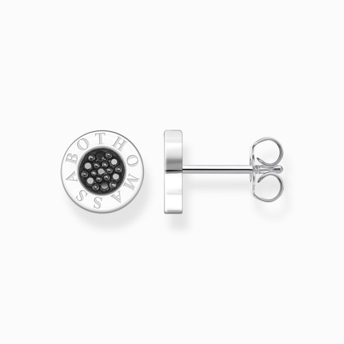 Picture of Black Pave Classic Ear Studs 