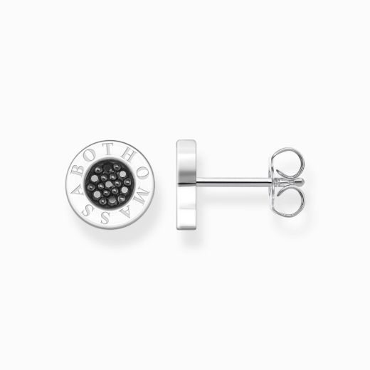 Picture of Black Pave Classic Ear Studs 
