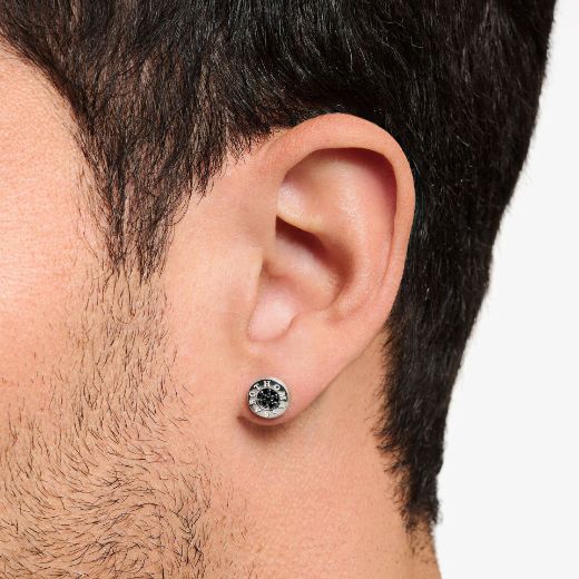 Picture of Black Pave Classic Ear Studs 