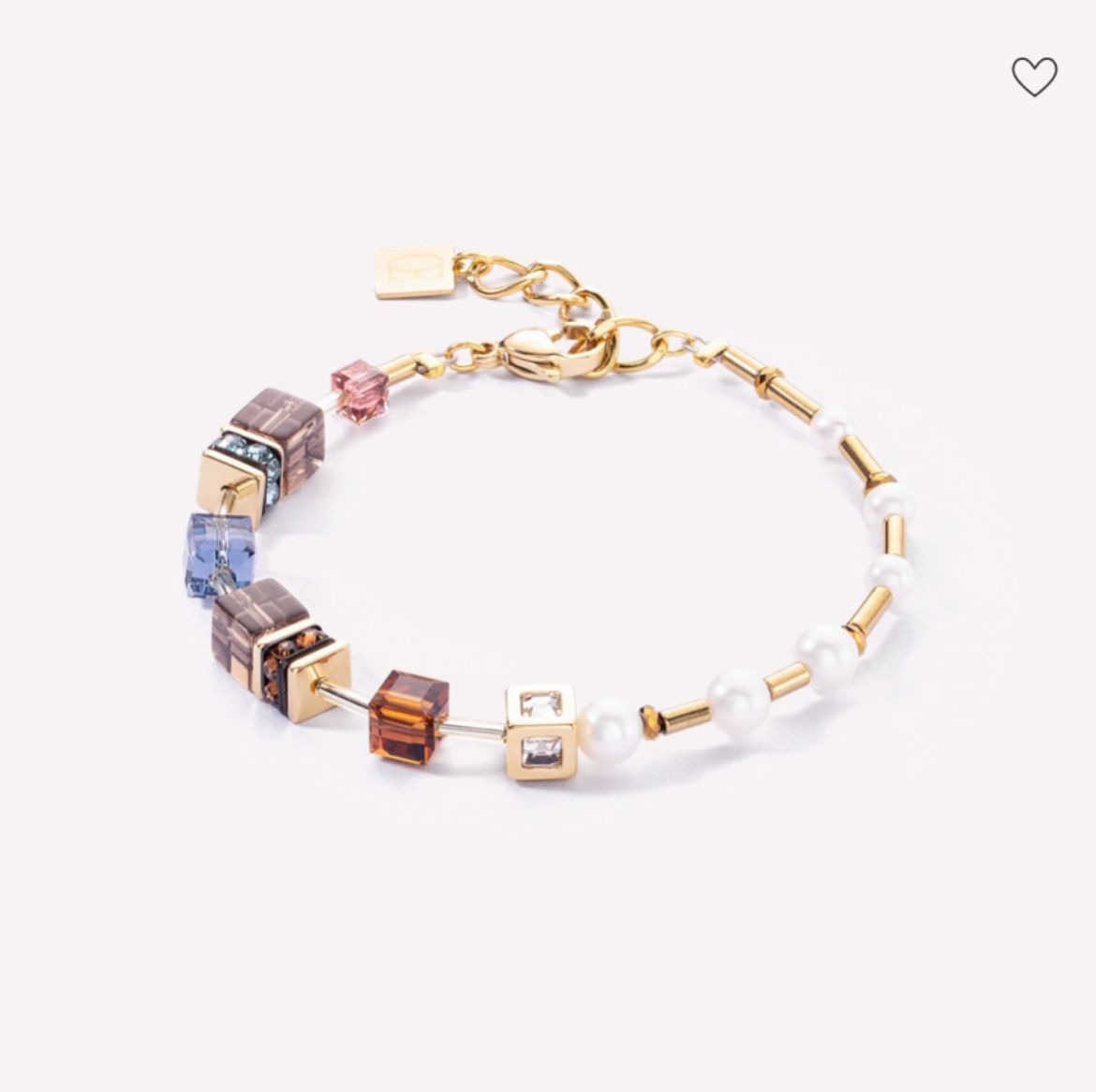 Picture of GeoCUBE® Fusion Precious Pearl Autumn Gold Mix Bracelet