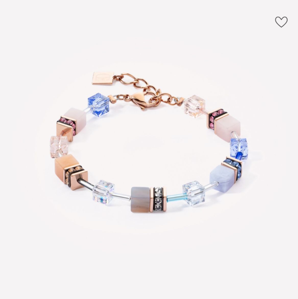 Picture of GeoCUBE Iconic Precious Light Blue and Beige Bracelet