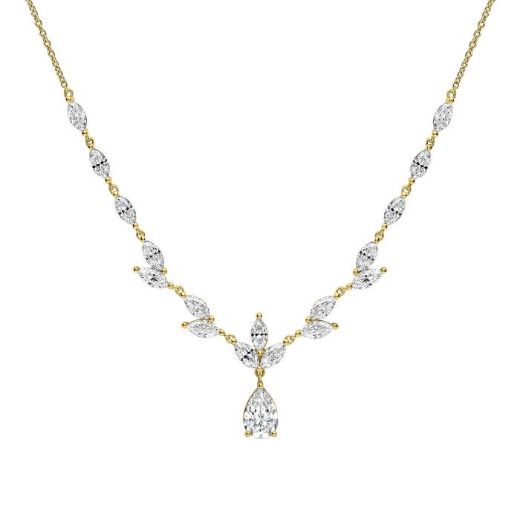 Picture of Vine Leaf Necklace with Teardrop Drop