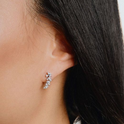 Picture of Cluster Zirconia Drop Earrings