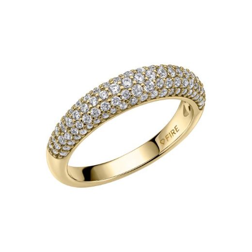 Picture of Pave Set Dome Ring Gold