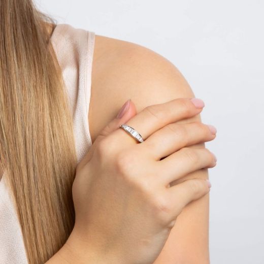 Picture of Channel Set Baguette Zirconia Ring