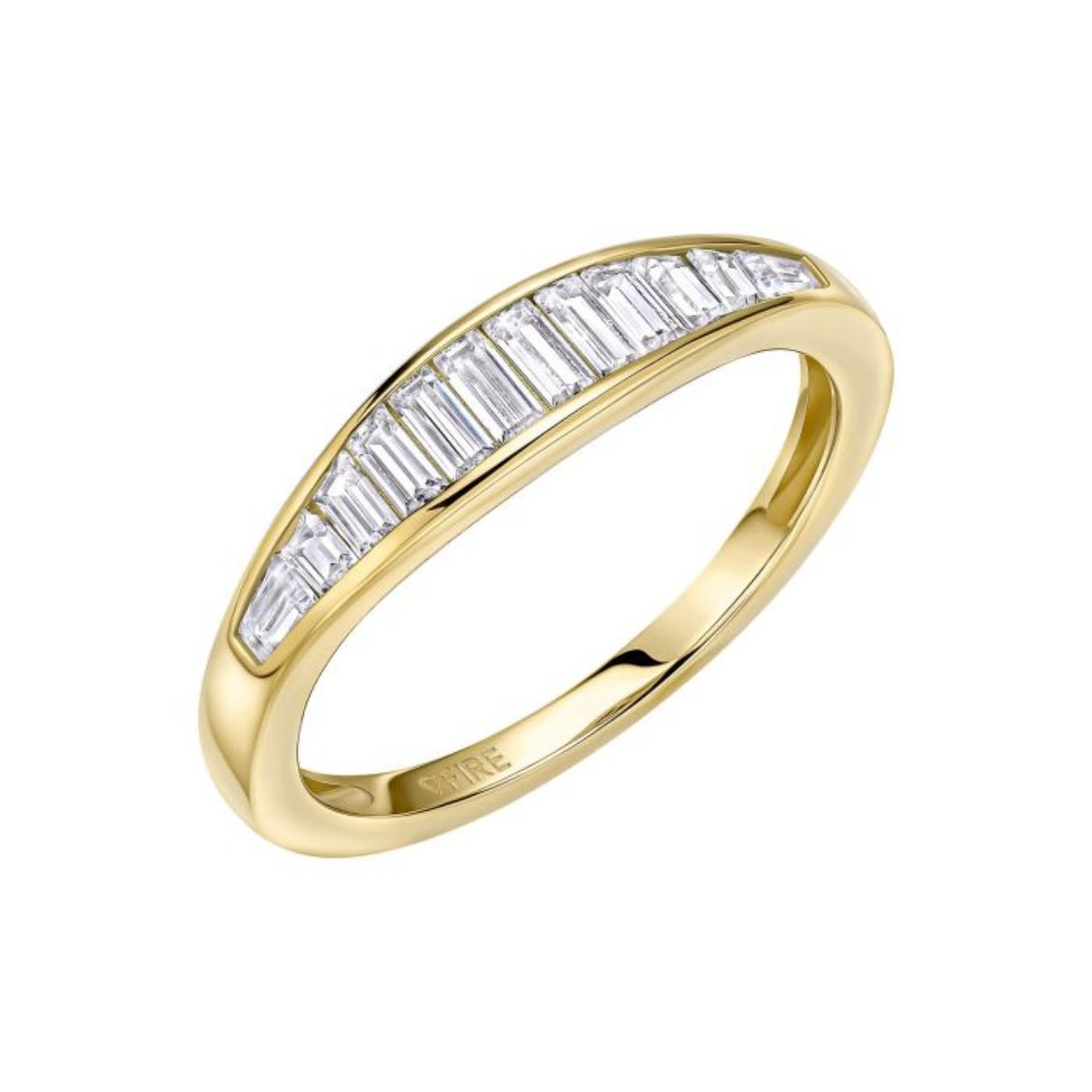 Picture of Channel Set Baguette Zirconia Ring Gold 