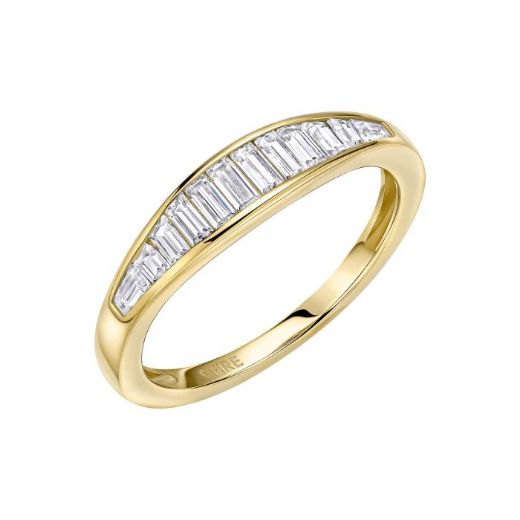 Picture of Channel Set Baguette Zirconia Ring Gold 