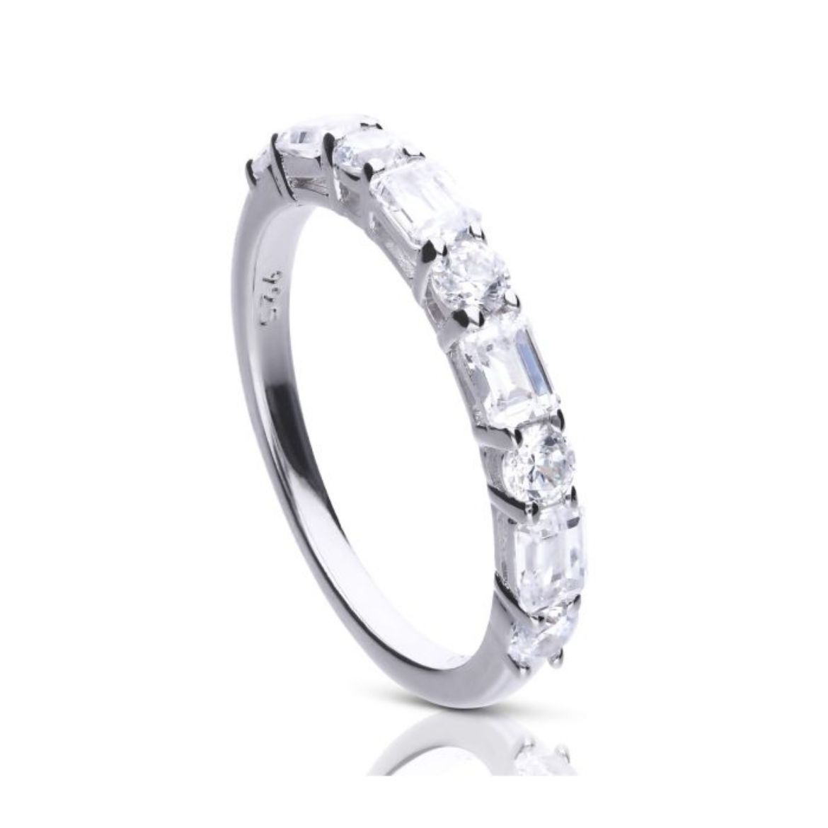 Picture of Baguette and Round Zirconia Ring